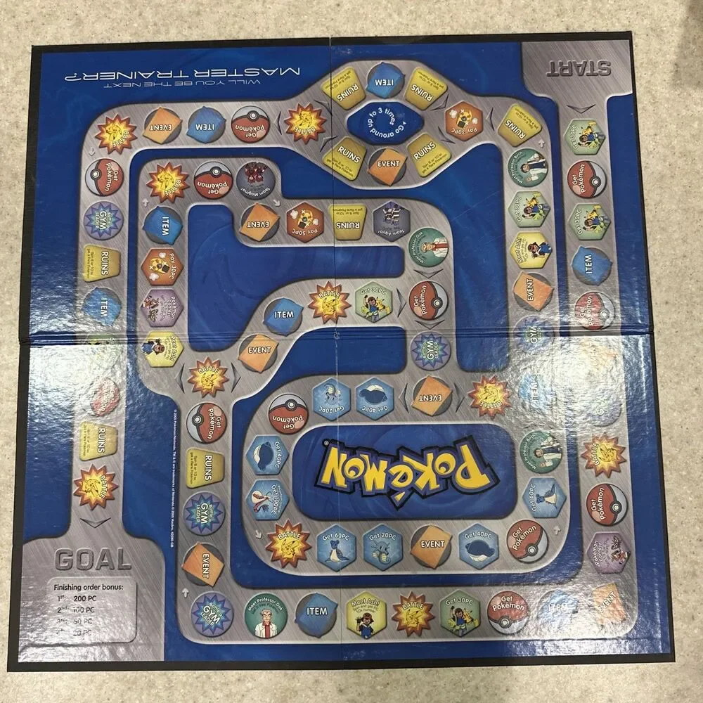 2005 Pokemon Master Trainer Board Game Replacement Part - The Board Only